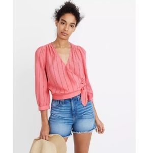 Madewell Wrap Top in Cecilia Stripe